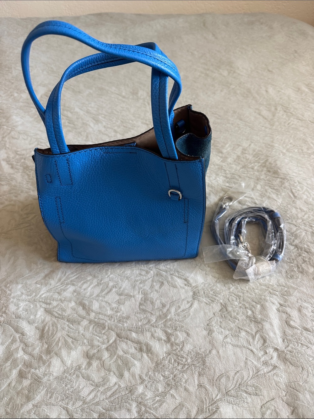 Banana Republic Small Royal Blue Leather Mini Bag